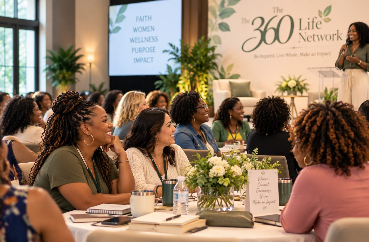Women gathered at a 360 Life Network conference